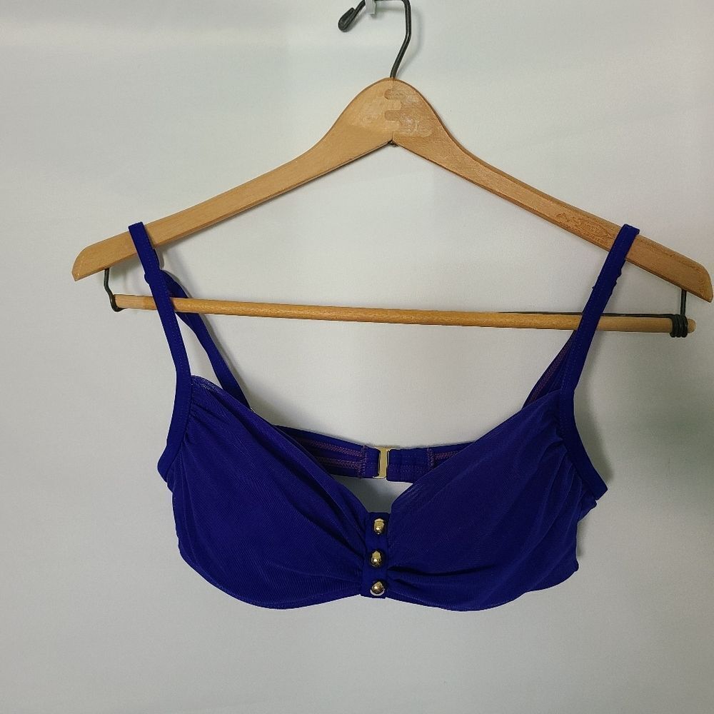 Lauren Ralph Lauren Blue/Purple Underwire Bikini Top Size 6